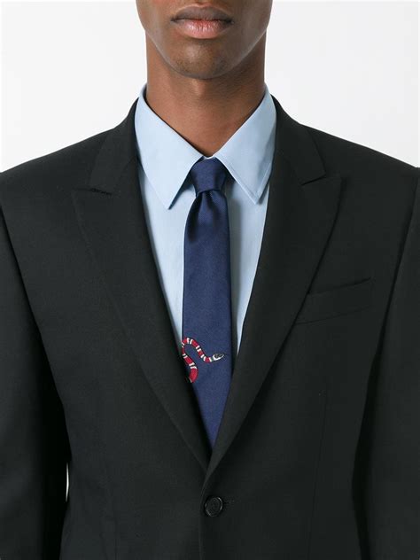 gucci blue snake tie|Men's Gucci Designer Ties & Formal Accessories .